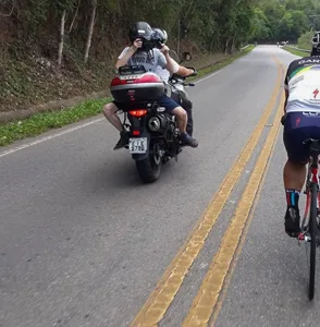 Riding backwards for CLR Cycling Team