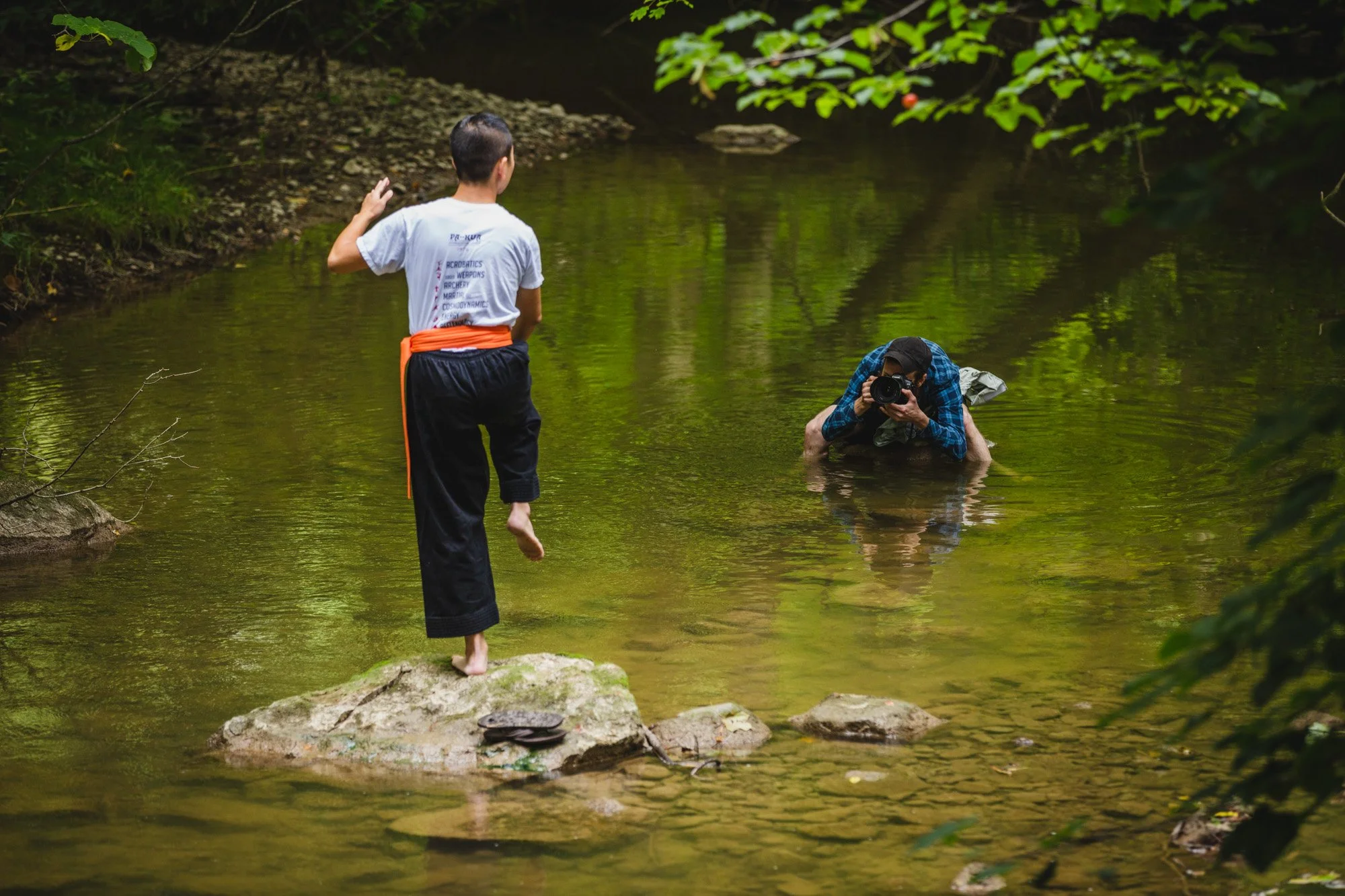 Tai chi by the river