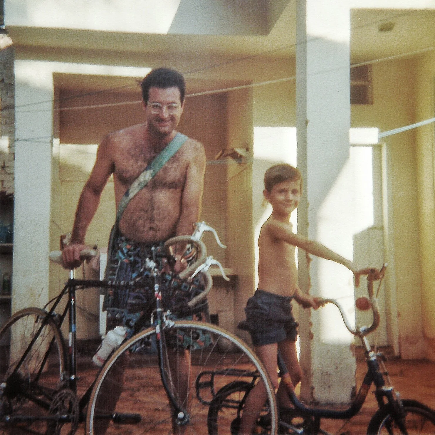 Circa 1990, blaming dad for showing the advent of cycling