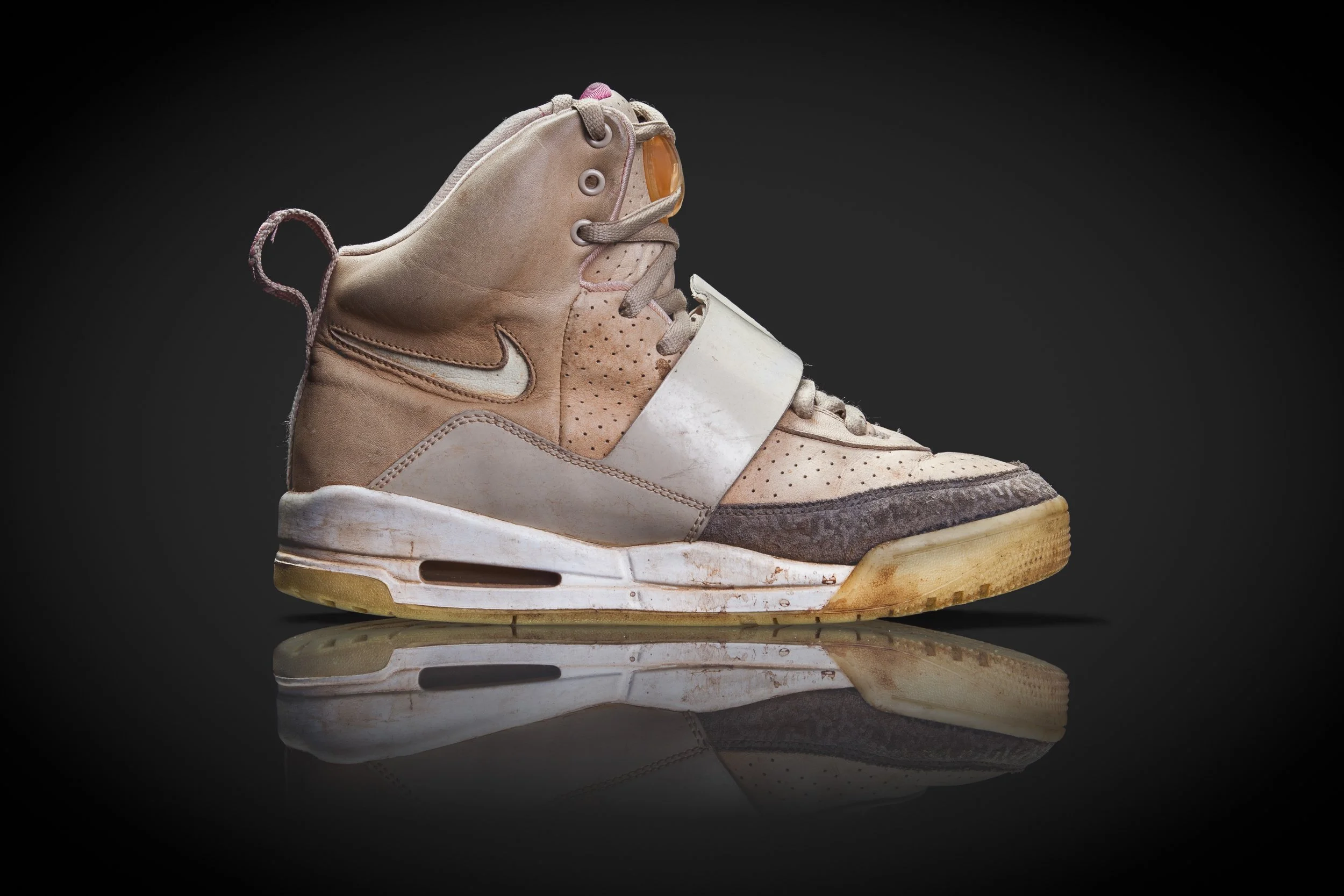  Jaime's Nike Air Yeezy 1 Net Tan 
  
It was 2008 and the rapper and music producer Kanye West performed at the 50th Annual Grammy Awards wearing sneakers no one had ever seen before. The only recognizable element was Nike's distinguishable swoosh. T