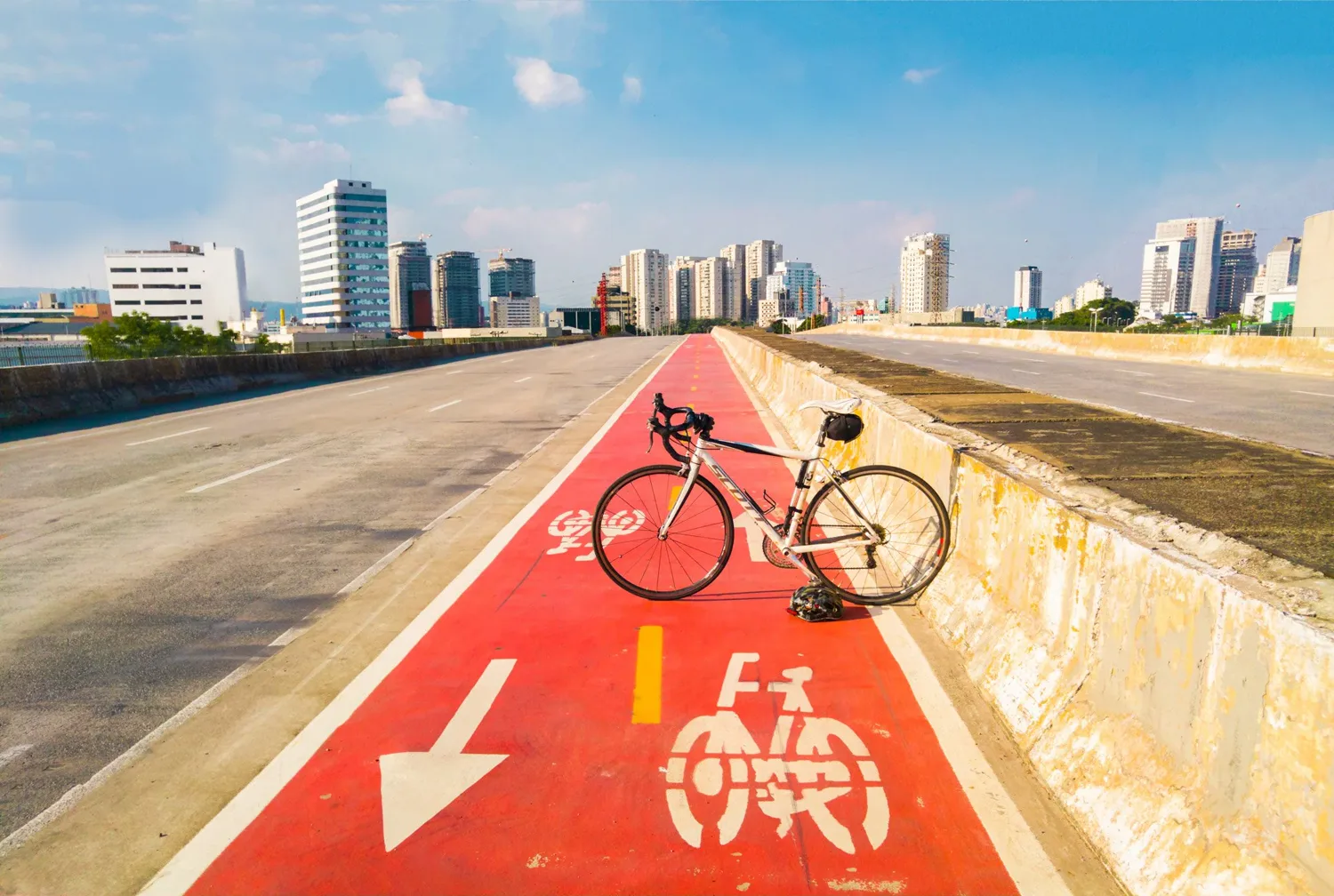 Bike lane in São Paulo, Brazil Cycling 